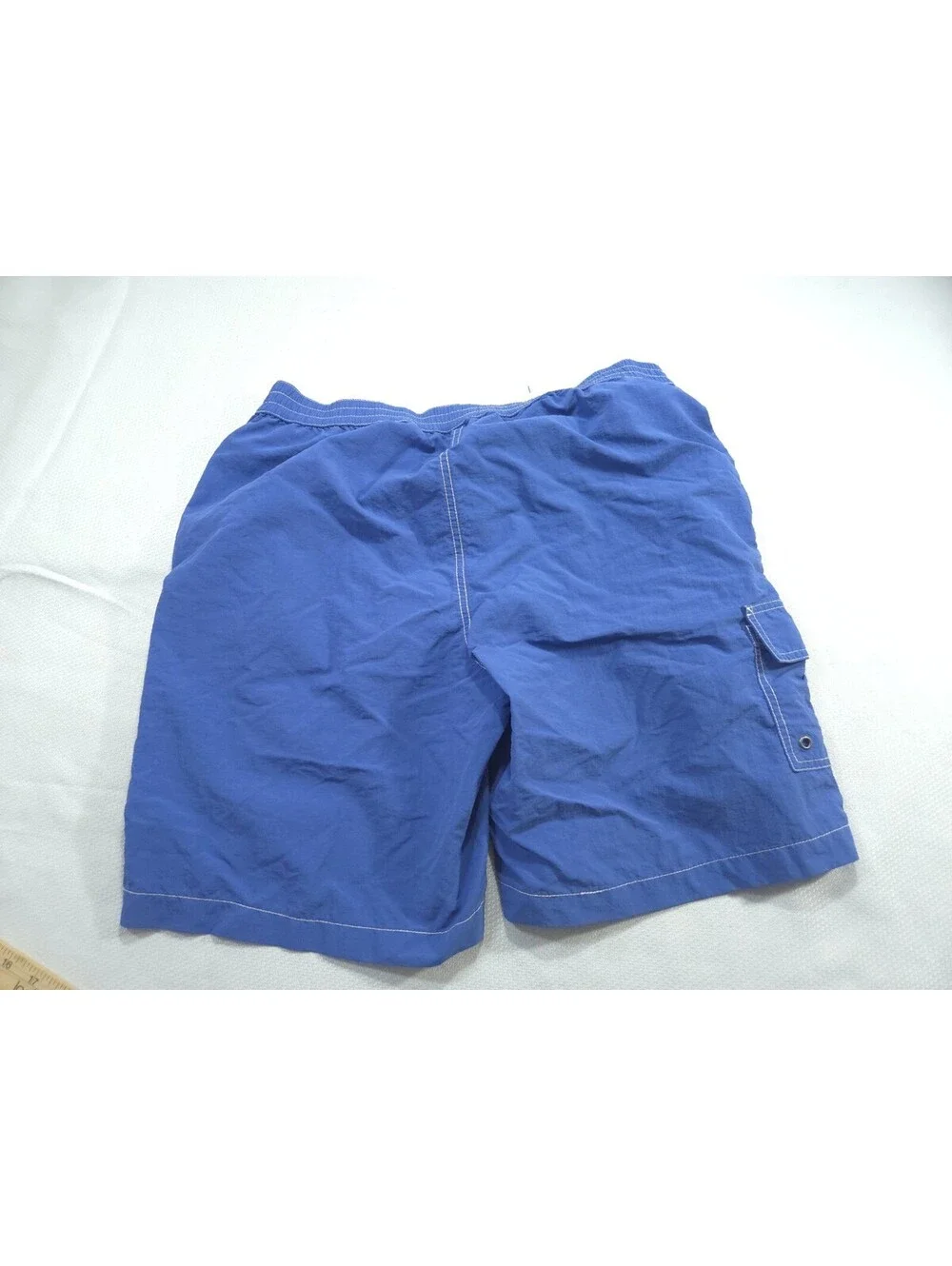 Polo Ralph Lauren Swim Trunks Mens Large Blue Cargo Mesh Lined Shorts Vintage